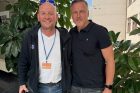 Moderátor Pavel Nečas a fotbalový trenér Luboš Kozel