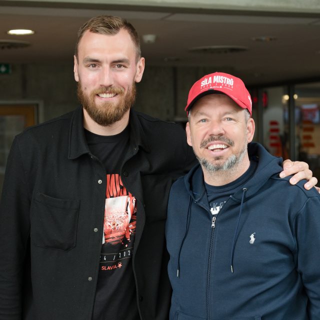 Fotbalista Tomáš Chorý a moderátor Pavel Horváth | foto: Anna Rychnovská,  Český rozhlas