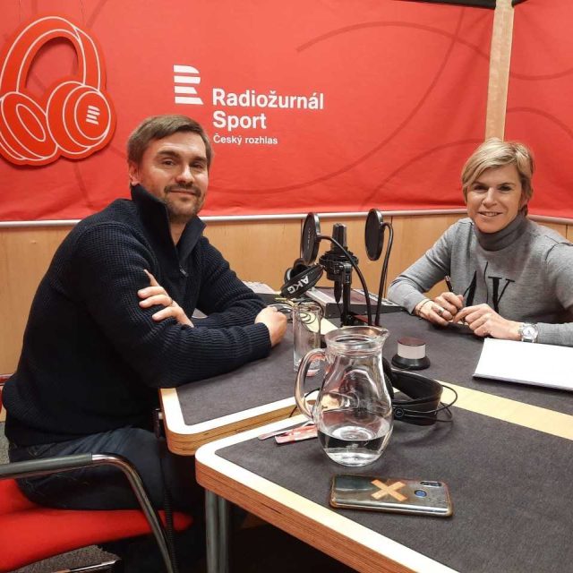 Trenér Evy Samkové Marek Jelínek hostem talkshow Páteční finiš | foto: Anna Duchková,  Český rozhlas