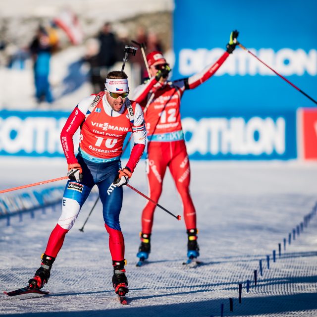 Michal Krčmář doběhl v závodě s hromadným startem na 4. místě | foto: Český biatlon - Jaroslav Svoboda