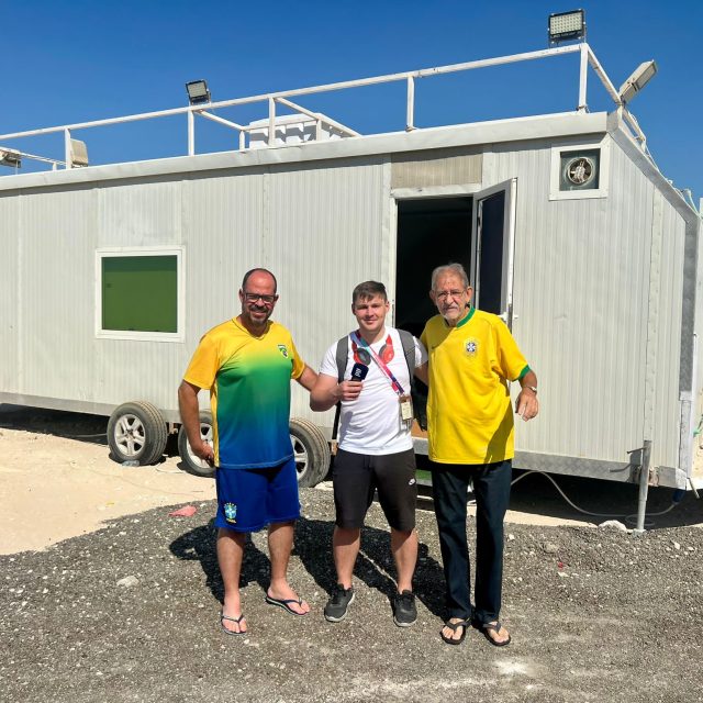 Reportér Vojtěch Šilhan navštívil karavan fanoušků Brazílie | foto: Vojtěch Šilhan,  Český rozhlas