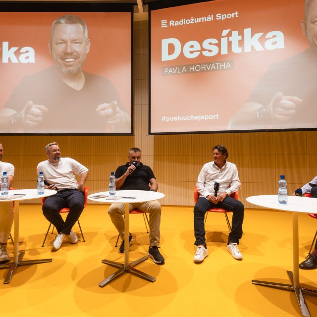 Aktéři živé Desítky Pavla Horvátha ve Zlíně | foto: Jiří Šeda,  Český rozhlas