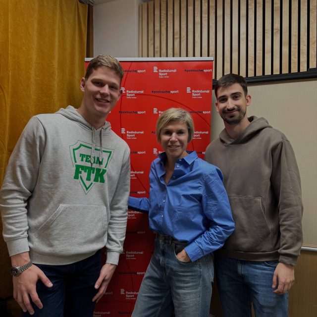 Kordisté Jakub Jurka a Martin Rubeš s Kateřinou Neumannovou | foto: Zuzana Pokorná,  Český rozhlas