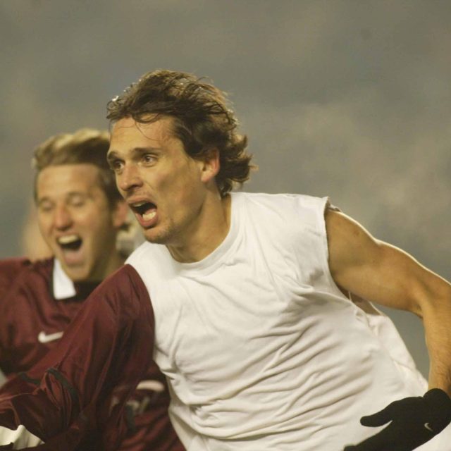 Fotbalista Marek Kincl oslavující gól v dresu Sparty proti Laziu Řím v Lize mistrů | foto: Michal Růžička / MAFRA / Profimedia