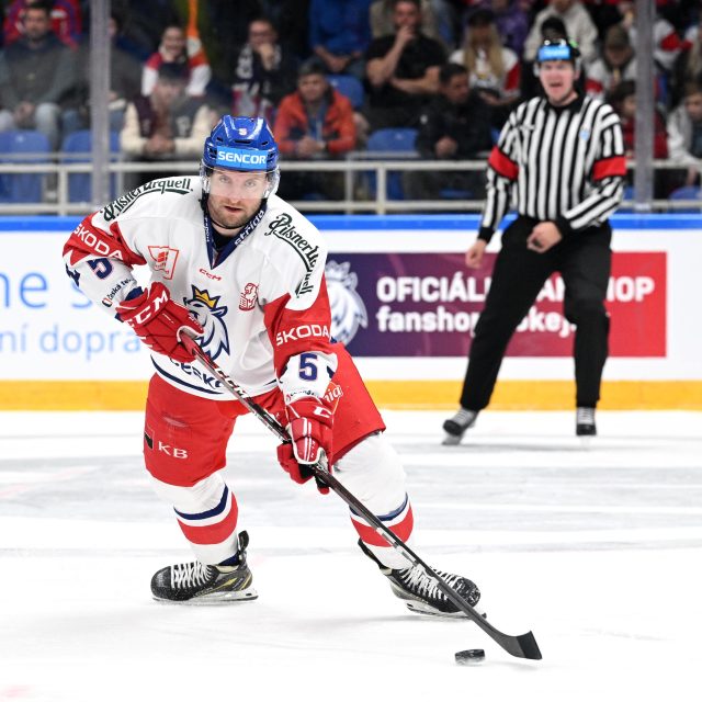 Hokejový obránce Jakub Jeřábek letos slavil extraligový titul s Třincem,  ale na šampionát se nepodívá | foto: Profimedia / Vlastimil Vacek / Právo