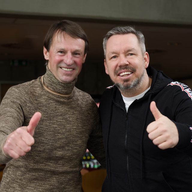 Fotbalový trenér František Straka a moderátor Pavel Horváth | foto: Anna Rychnovská,  Český rozhlas
