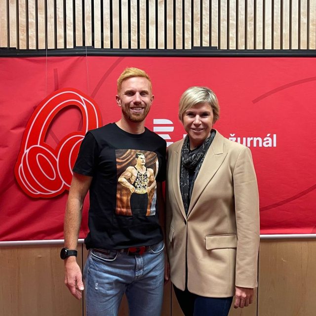 Miroslav Vraštil s Kateřinou Neumannovou | foto: Zuzana Pokorná,  Český rozhlas