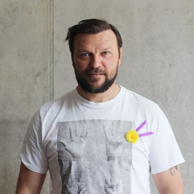 Bývalý fotbalový reprezentant Tomáš Ujfaluši v pořadu Na place | foto: Anna Duchková,  Český rozhlas