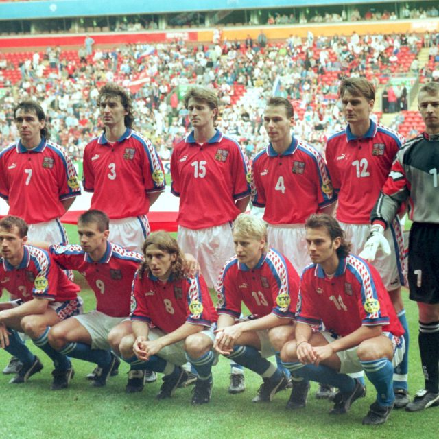 Česká fotbalová reprezentace na mistrovství Evropy 1996 | foto: Michal Doležal,  ČTK