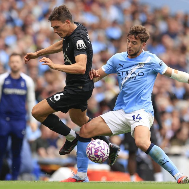 Šlágrem 2. kola Premier League byl duel Manchesteru City s Tottenhamem | foto: Conor Molloy ČTK / imago sportfotodienst