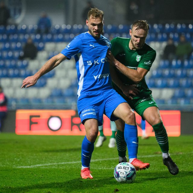 Mladoboleslavský útočník Matěj Pulkrab nechodí pro ostrý souboj daleko | foto: Vlastimil Vacek,  Právo / Profimedia