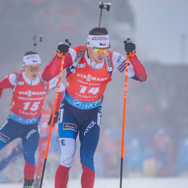 Michal Krčmář pojede s Terezou Voborníkovou smíšenou štafetu dvojic | foto:  (C) Český biatlon Petr Slavík