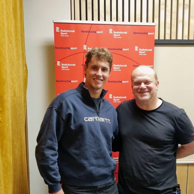 Vodní slalomář Jakub Krejčí byl hostem v pořadu Radiožurnálu Sport Na place | foto: Adéla Krapková,  Český rozhlas