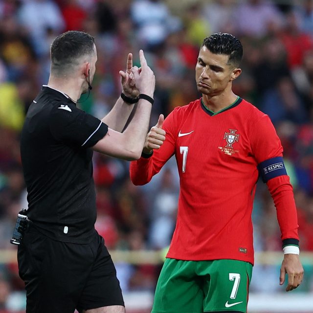 Cristiano Ronaldo v přátelském zápase Portugalska s Irskem | foto: Reuters