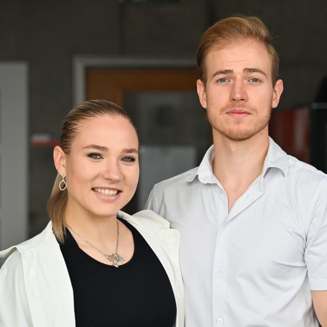 Krasobruslařský pár Natálie a Filip Taschlerovi | foto: Agáta Nezbedová,  Český rozhlas