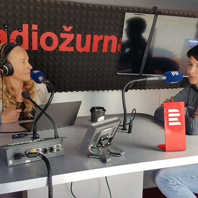 Lucie Výborná hovoří s Gabrielou Draastichovou | foto: Miloslav Hamřík,  Český rozhlas