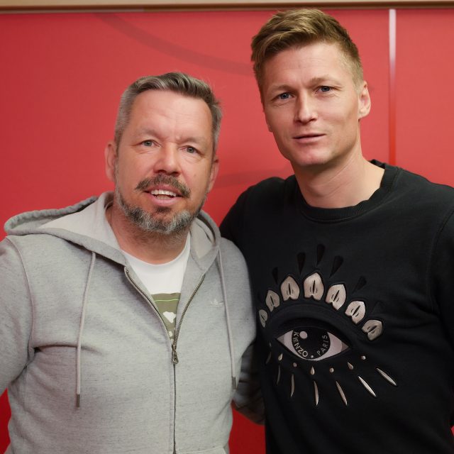 Fotbalista Václav Procházka a moderátor Pavel Horváth | foto: Anna Rychnovská,  Český rozhlas