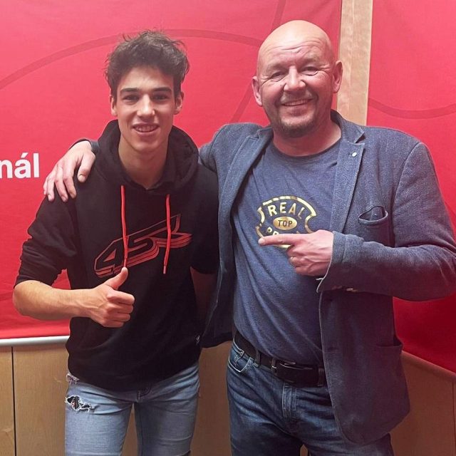 Oliver König s Pavlem Nečasem v talkshow Na place | foto: Barbora Dvořáková,  Český rozhlas