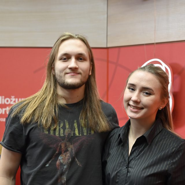 Lukáš Sláma a Petra Vanišová,  tanečníci akrobatického rock'n'rollu | foto: Agáta Nezbedová,  Český rozhlas
