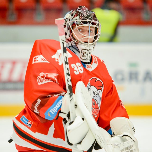 Jsou rozhodčí benevolentnější k brankářům? Na ilustrační fotografii brankář Jakub Sedláček | foto: Alena Zapletalová/hc-olomouc.cz