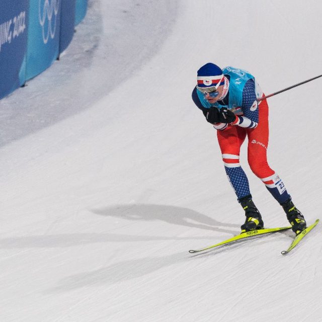 Sdruženář Ondřej Pažout na trati olympijského závodu v Pekingu | foto: Český olympijský tým
