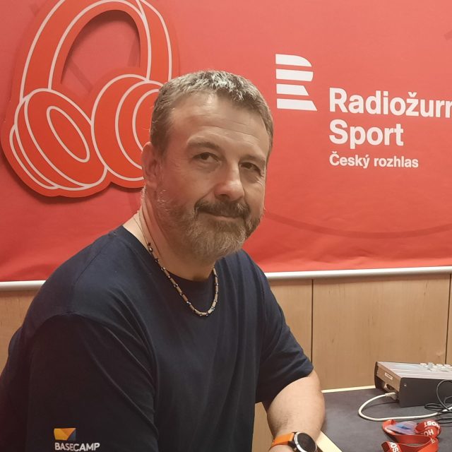 Zimní plavec Filip Jícha v talkshow Na férovku s Vavřincem Hradílkem | foto: Anna Duchková,  Český rozhlas