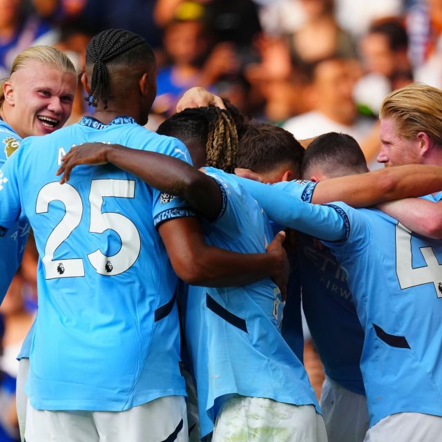 Fotbalisté Manchesteru City v úvodním kole Premier League v sezoně 2024/2025 | foto: Profimedia