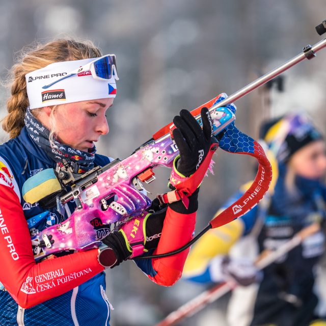 Markéta Davidová si ve sprintu v Hochfilzenu doběhla pro druhé místo | foto:  (C) Český biatlon Petr Slavík