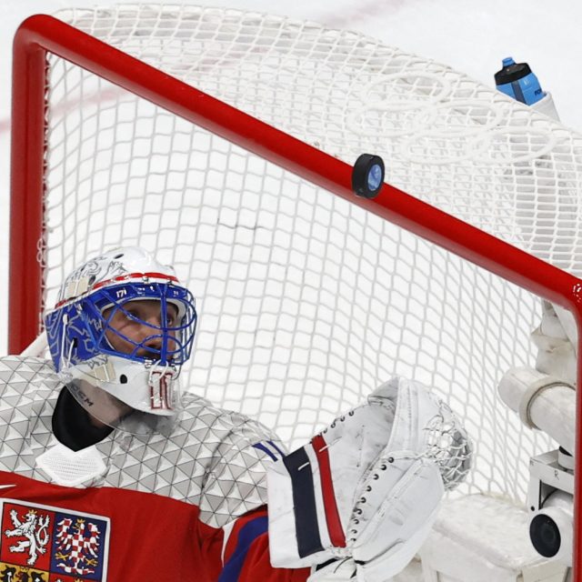 Český brankář Šimon Hrubec | foto: DAVID W CERNY,  Reuters