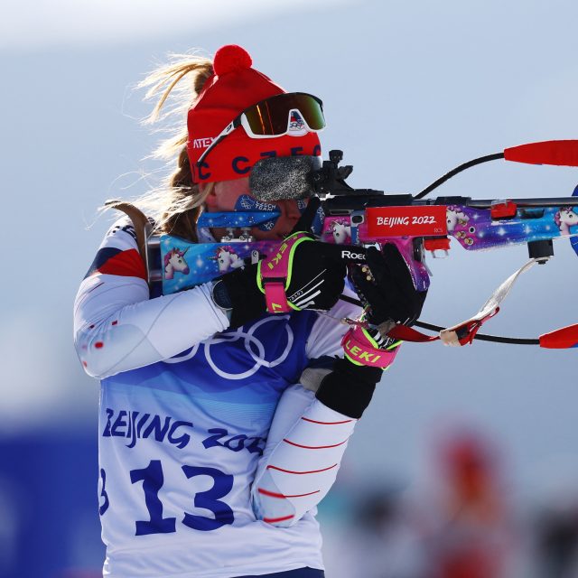 Biatlonistka Markéta Davidová | foto: Hannah McKay,  Reuters