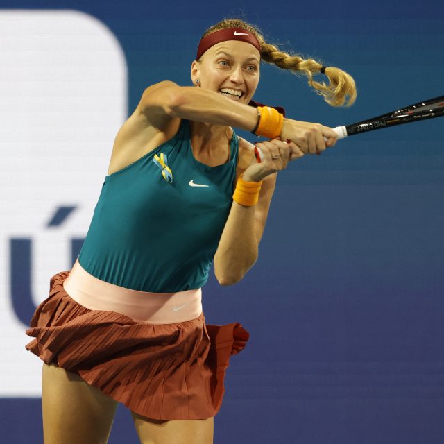 Česká tenistka Petra Kvitová se po vážném poranění levé ruky vrátila na kurty s velkým odhodláním | foto: Geoff Burke-USA TODAY Sports,  Reuters