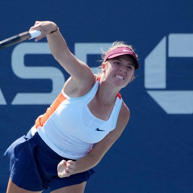 Linda Fruhvirtová při premiérové grandslamové výhře | foto: Jerry Lai,  Reuters/USA TODAY Sports