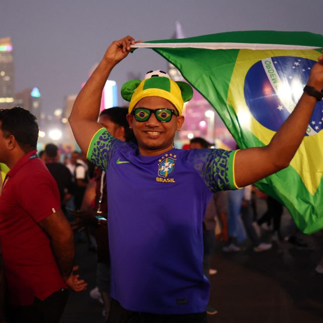 Fanoušci Brazílie v dějišti fotbalového mistrovství světa v Kataru | foto: Reuters