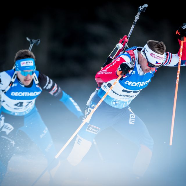 Michal Krčmář na trati v Novém Městě na Moravě | foto: Český biatlon - Jaroslav Svoboda