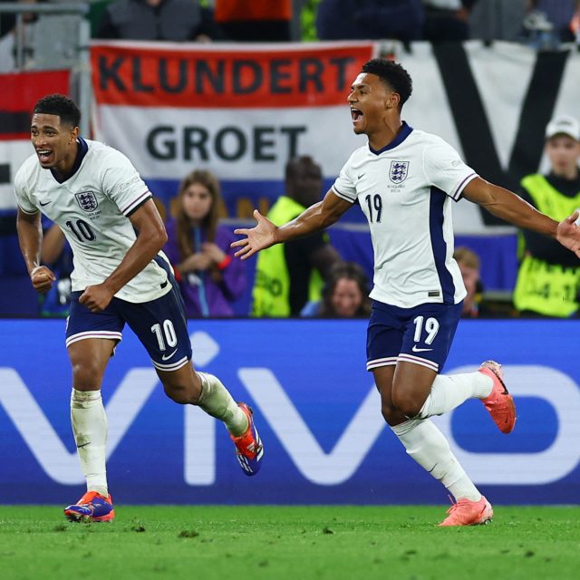 Ollie Watkins vstřelil v semifinále proti Nizozemsku vítězný gól | foto: Lee Smith,  Reuters
