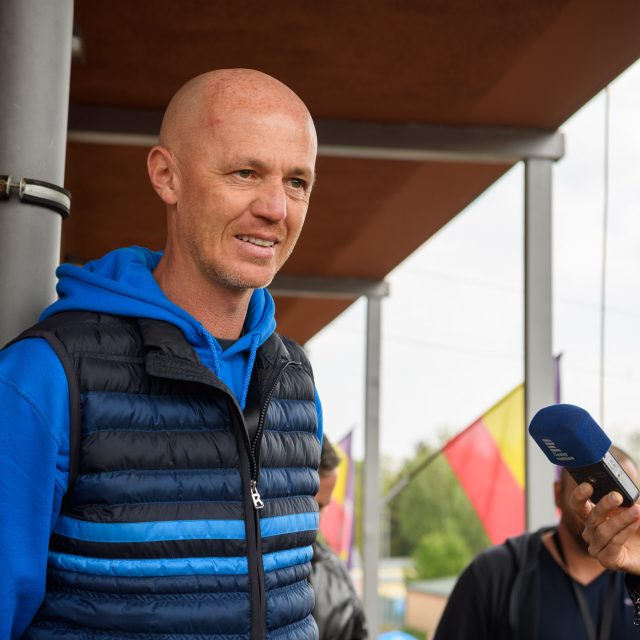 Komentář si poslechl i Petr Pála,  kapitán fedcupového týmu | foto: Khalil Baalbaki,  Český rozhlas,  Český rozhlas