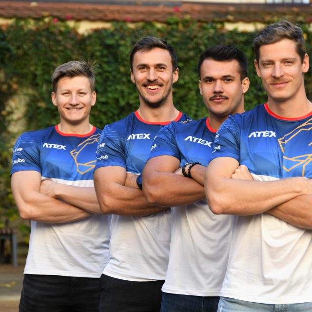 Zleva: Dominik Záleský,  Jáchym Procházka,  David Bureš,  Dominik Dvořák | foto: Iva Roháčková,  Český rozhlas