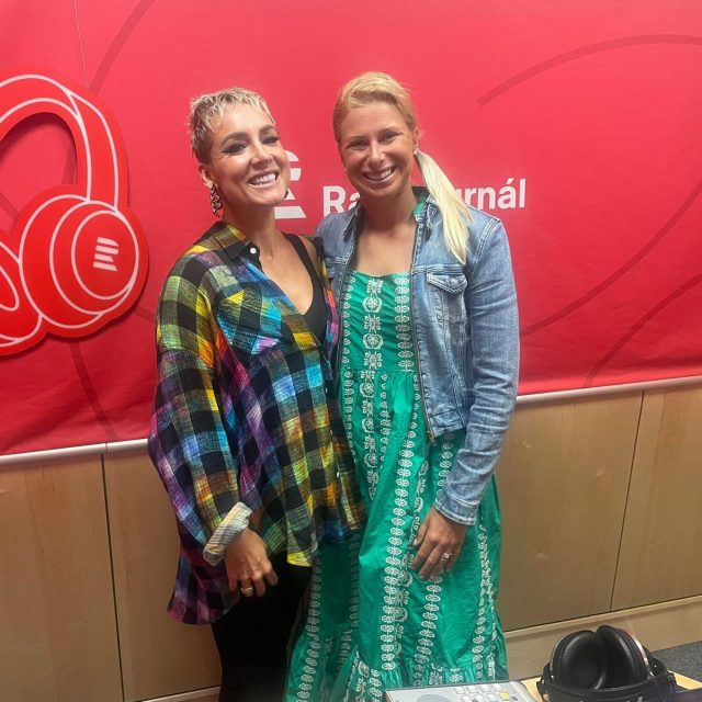 Bethanie Matteková-Sandsová a Andrea Sestini Hlaváčková v pořadu Na síti | foto: Český rozhlas
