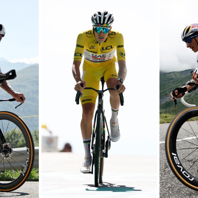 Zleva: Remco Evenepoel,  Tadej Pogačar,  Florian Lipowitz | foto: Koláž iROZHLAS
