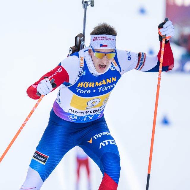 Biatlonista Jonáš Mareček na trati v Ruhpoldingu | foto: Petr Slavík,  Český biatlon