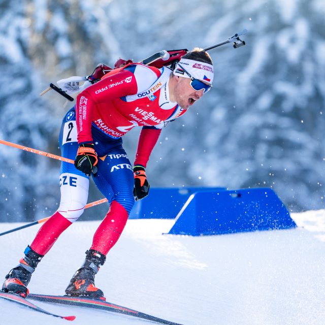 Michal Krčmář ve sprintu mužů v Ruhpoldingu bodoval jako jediný z českých reprezentantů | foto:  (C) Český biatlon Petr Slavík
