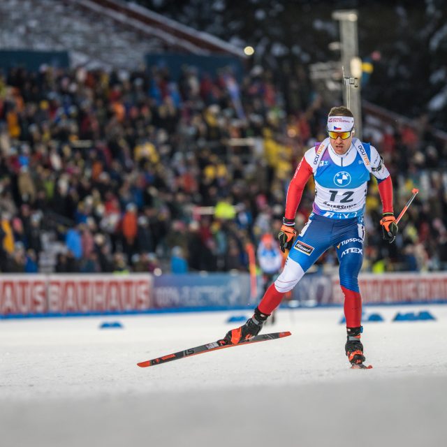 Biatlonista Michal krčmář vybojoval ve vytrvalostním závodě na Světovém poháru v Östersundu 14. místo | foto:  (C) Český biatlon Petr Slavík