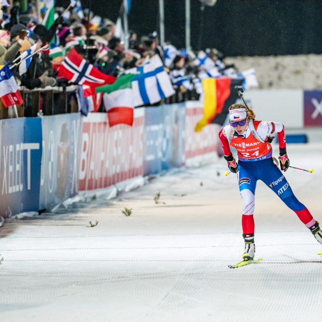 Markéta Davidová ovládla závod ve sprintu | foto:  (C) Český biatlon Petr Slavík