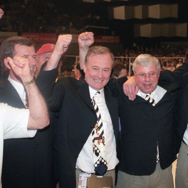  (zleva) Václav Šašek,  Zdeněk Ziegelbauer,  Zdeněk Uher,  Luděk Bukač,  Slavomír Lener na MS 1996 | foto: Profimedia