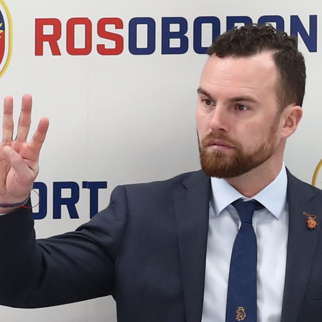 Trenér české hokejové reprezentace Filip Pešán během Channel One Cupu v prosinci 2020 | foto: Profimedia