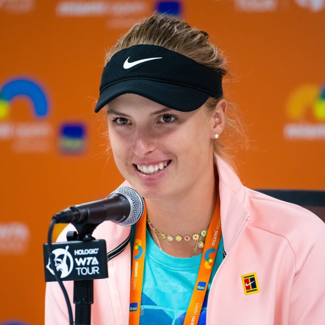 Linda Fruhvirtová na tiskové konferenci v Miami | foto: Profimedia