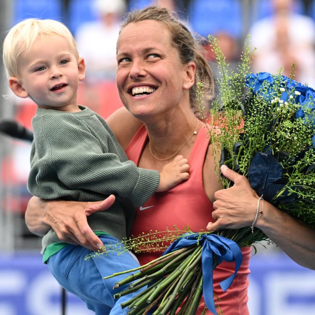 Barbora Strýcová se synem Vincentem | foto: Michal Kamaryt,  ČTK