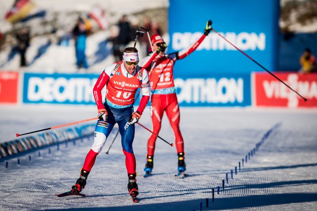 Michal Krčmář doběhl v závodě s hromadným startem na 4. místě | foto: Český biatlon - Jaroslav Svoboda