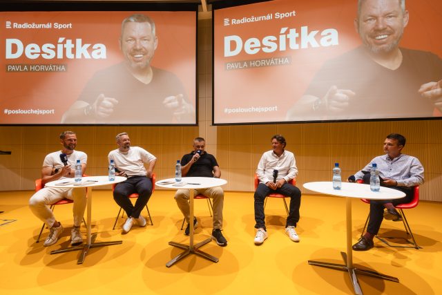 Aktéři živé Desítky Pavla Horvátha ve Zlíně | foto: Jiří Šeda,  Český rozhlas