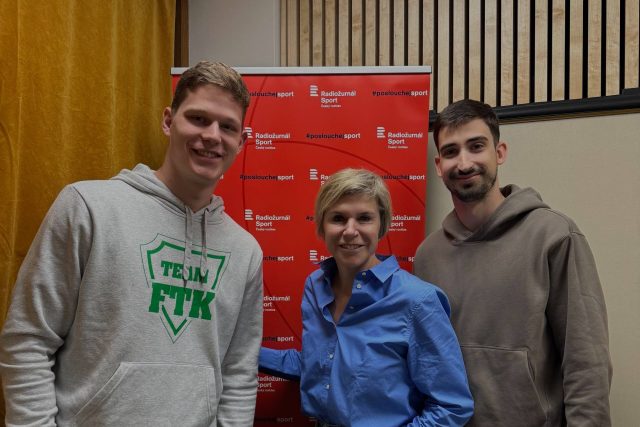 Kordisté Jakub Jurka a Martin Rubeš s Kateřinou Neumannovou | foto: Zuzana Pokorná,  Český rozhlas